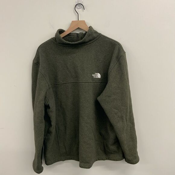 Men’s The North Face Long Sleeve 1/4 Zip Pullover Green Size XXL - Picture 2 of 3